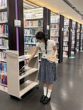 BXOXO Navy Plaid Knee-Length Skirt Woman Summer Ruffles Elastic Waist A-line Short Faldas Female Vintage Preppy Style Sweet Skirts Y2k